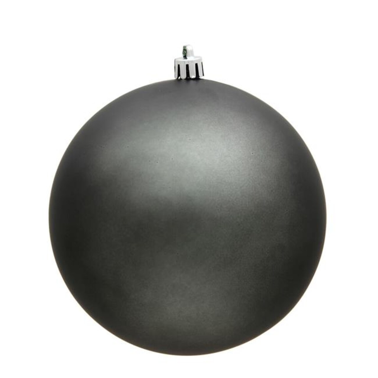 4.75 in. Pewter Matte UV Christmas Ornament Ball - 4 per Bag